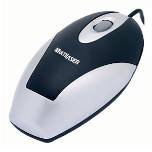Mouse optico MOD.601 MULTILASER preto/prata